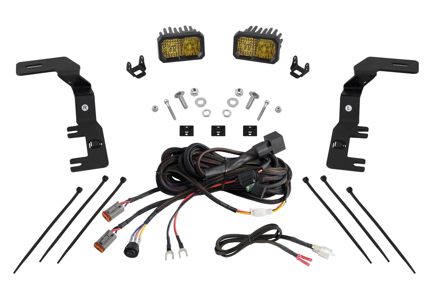 Diode Dynamics 2023-2024 Chevrolet Colorado Stage Series Ditch Light Kit C2 Sport Yellow Combo DD7808