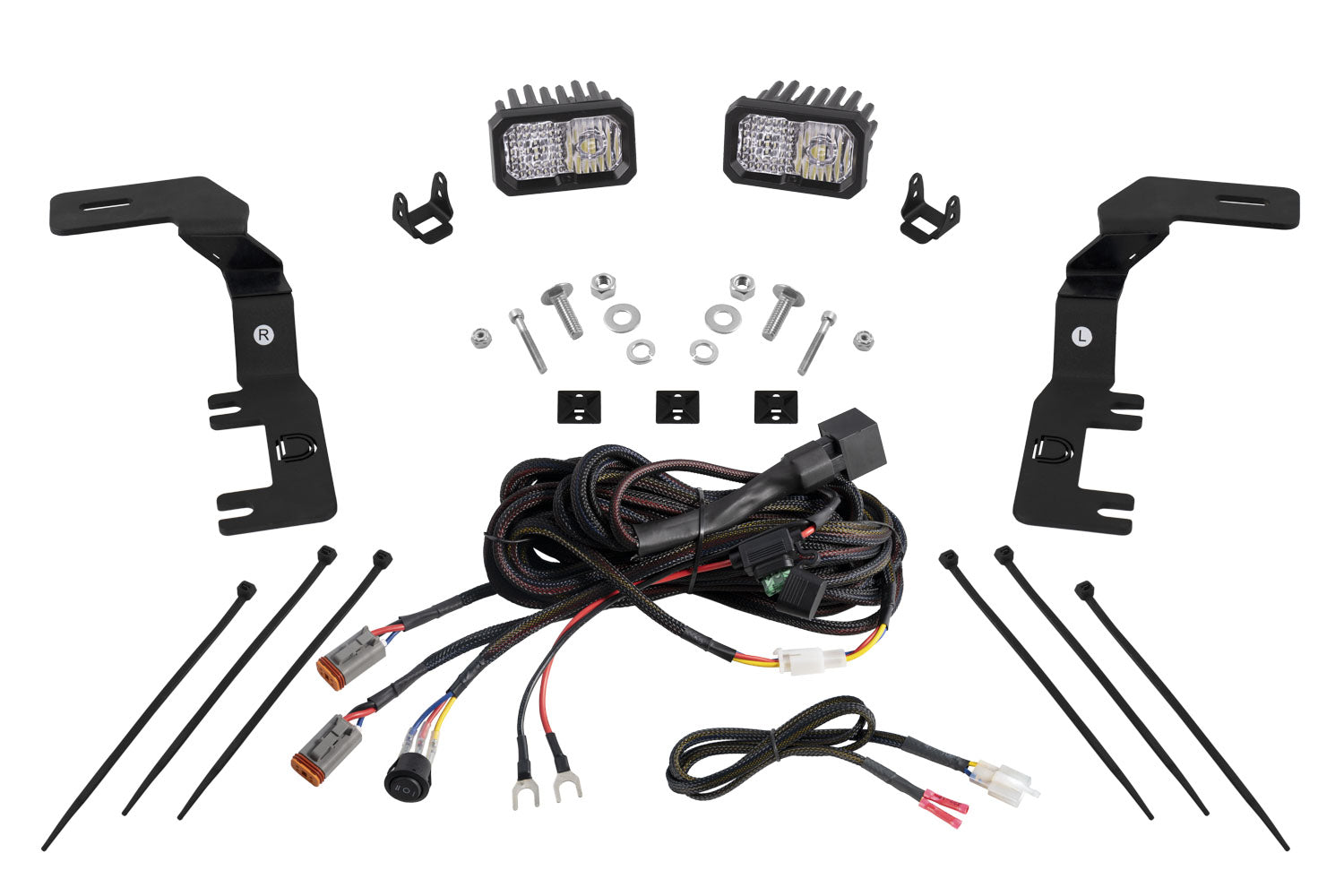 Diode Dynamics 2023-2024 Chevrolet Colorado Stage Series Ditch Light Kit C2 Pro White Combo DD7809