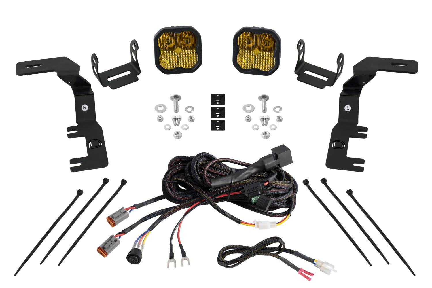 Diode Dynamics 2023-2025 Chevrolet Colorado SS3 Pro Yellow Combo Stage Series Ditch Light Kit DD7814