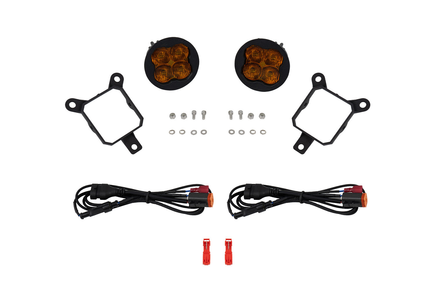 Diode Dynamics SS3 SAE DOT Type Y Fog Light Kit Yellow (3000K) Max (38.5 watts) SAE Fog DD7993