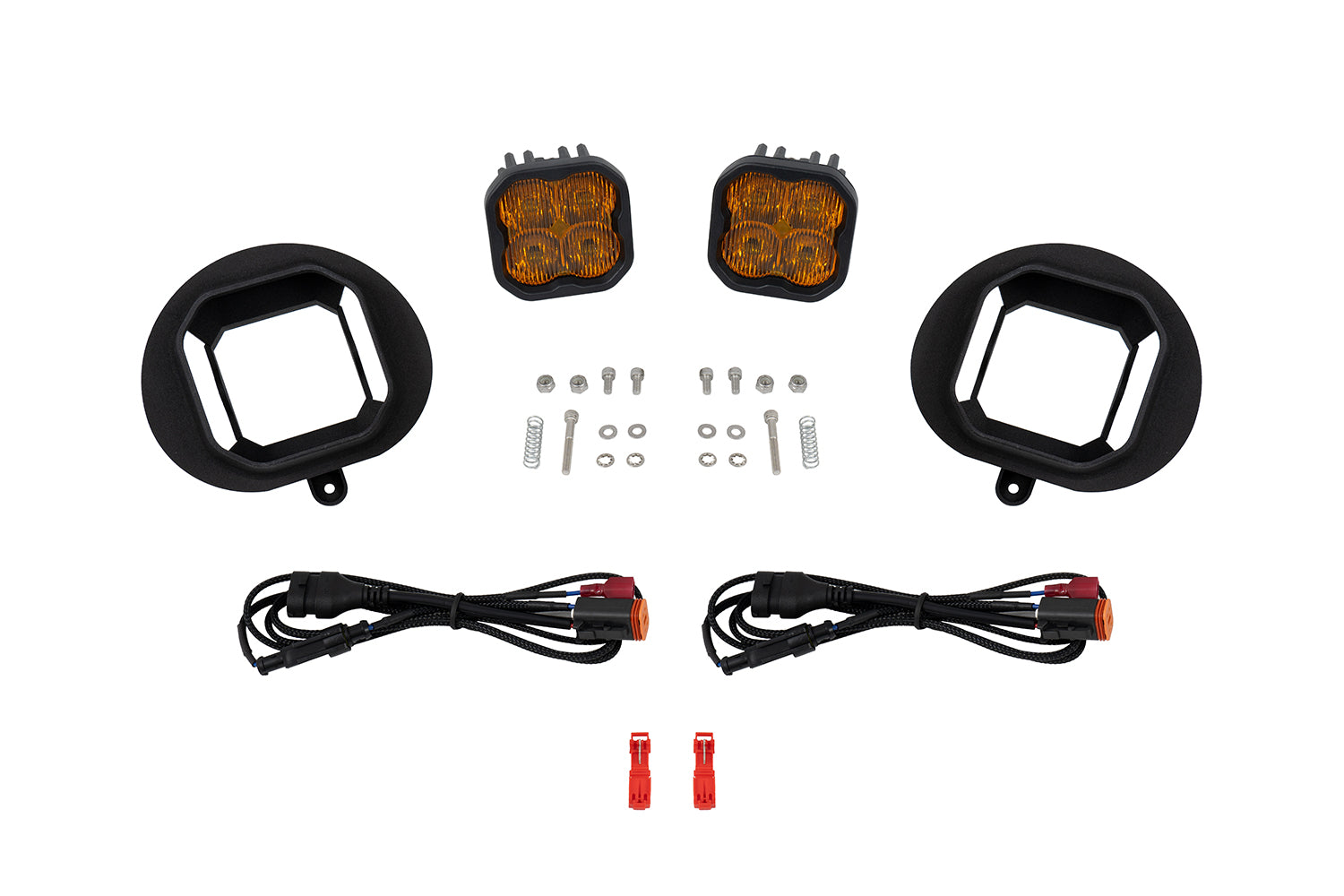 Diode Dynamics SS3 SAE DOT Type DR Fog Light Kit Yellow (3000K) Max (38.5 watts) SAE Fog DD8019