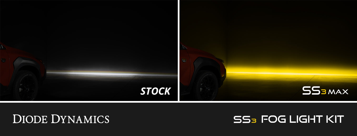 Diode Dynamics 3000K Pro 36 watts SS3 SAE DOT Type YS Yellow Fog Light Kit DD8034