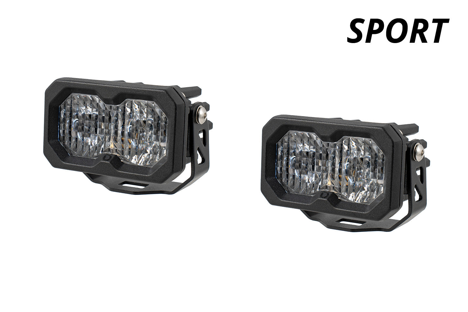 Diode Dynamics C2 2.0 Sport White Flood Standard RBL Pair LED Light Pods DD8096P