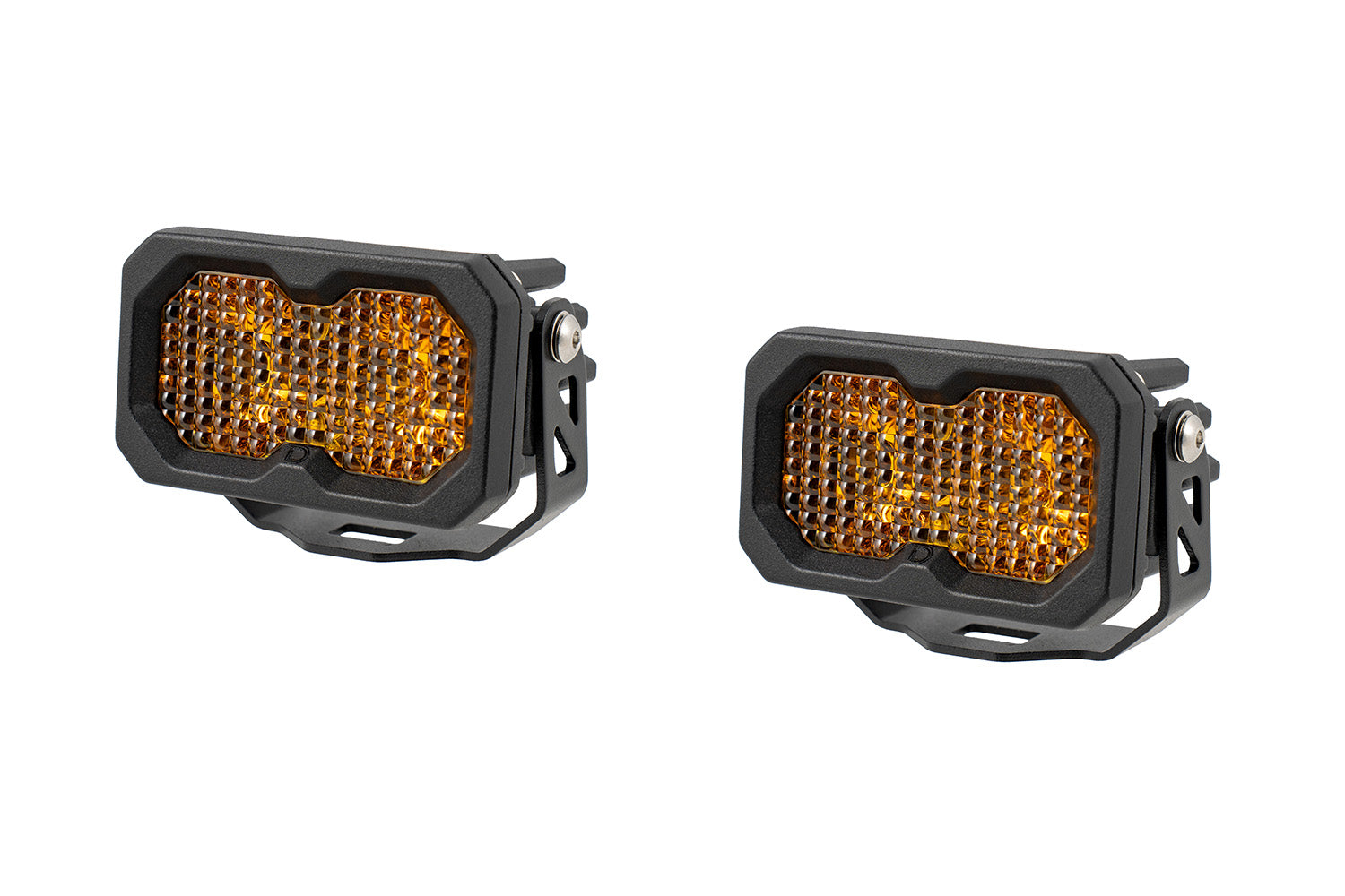 Diode Dynamics C2 2.0 Sport Yellow Flood Standard ABL Pair LED Light Pods DD8097P