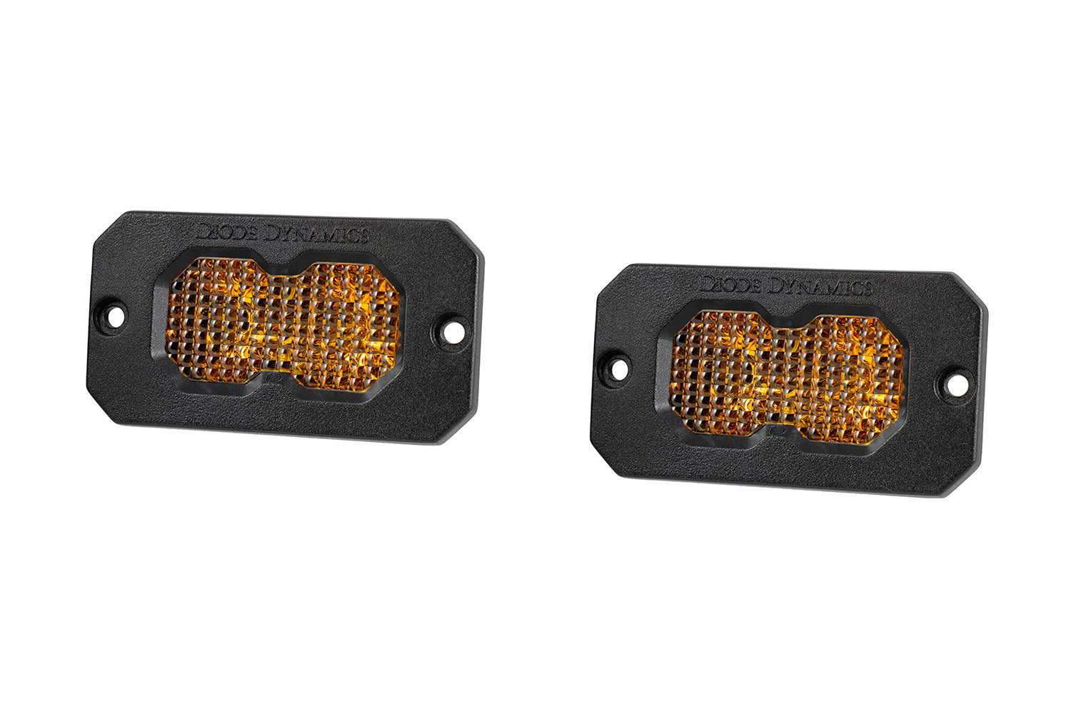 Diode Dynamics C2 2.0 Sport Yellow Flood Flush ABL Pair LED Light Pods DD8121P