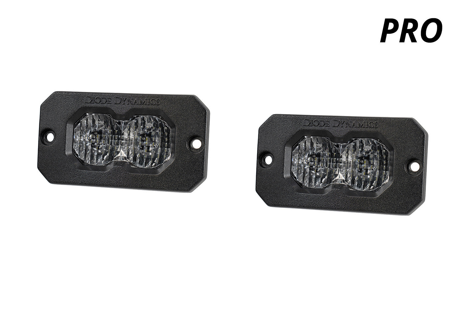 Diode Dynamics C2 2.0 Pro White Flood Flush RBL Pair LED Light Pods DD8124P