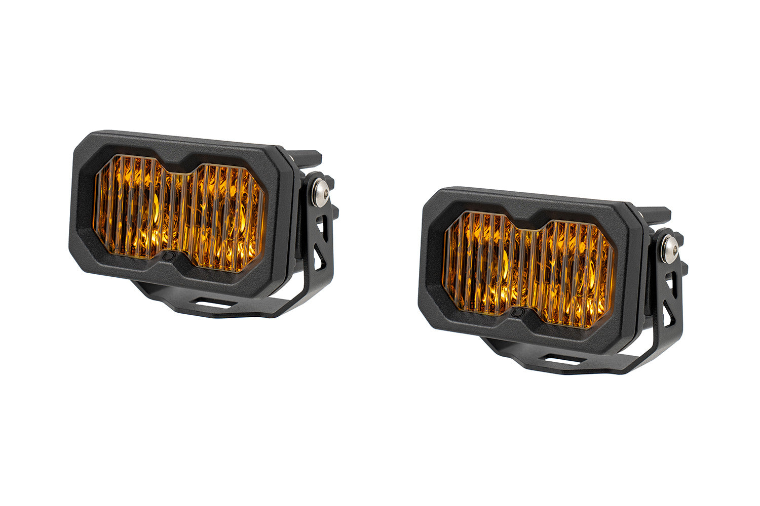 Diode Dynamics C2 2.0 Max Yellow SAE Fog Wide Standard ABL Pair LED Light Pods DD8241P