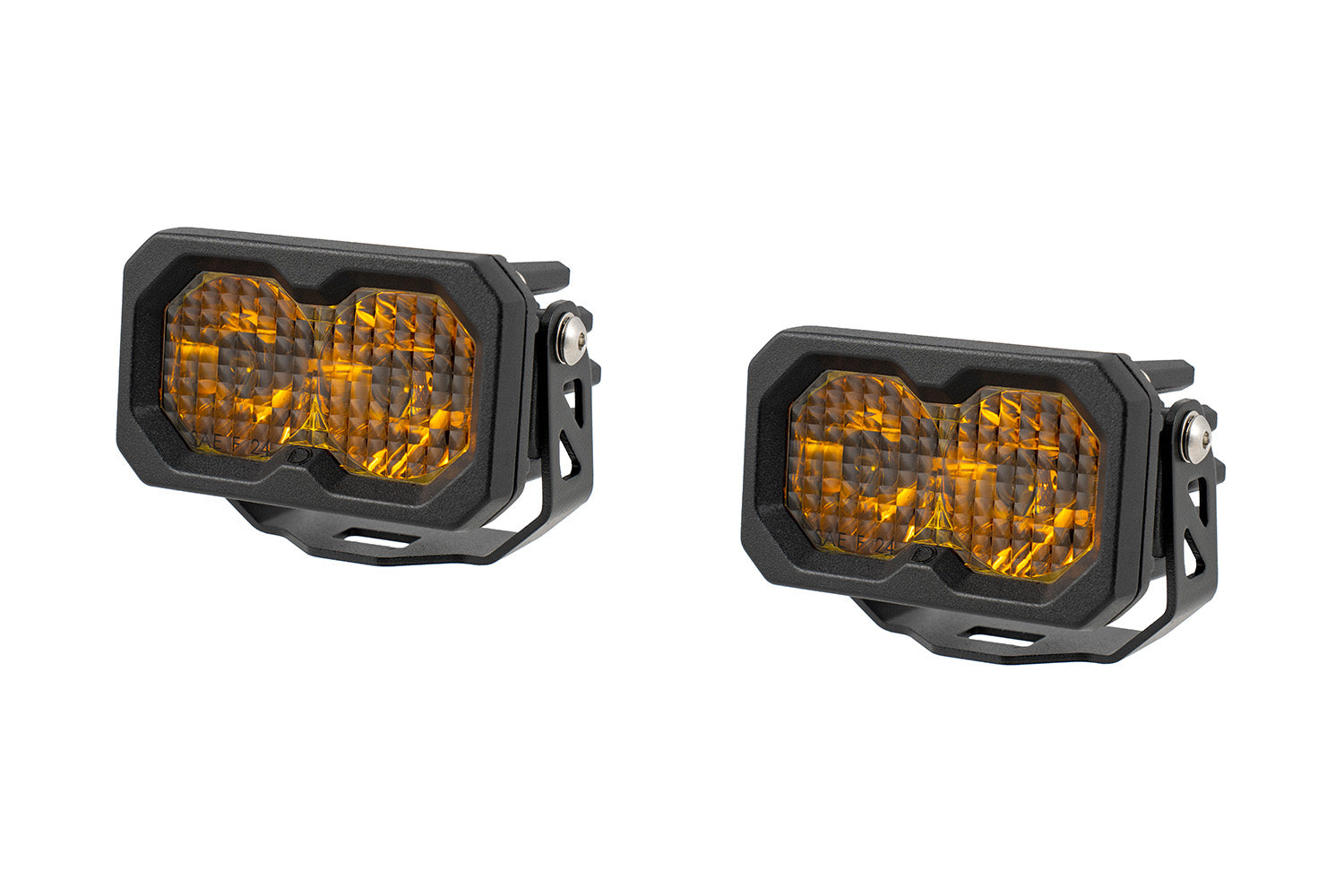 Diode Dynamics C2 2.0 Max Yellow Driving Standard ABL Pair LED Light Pods DD8243P