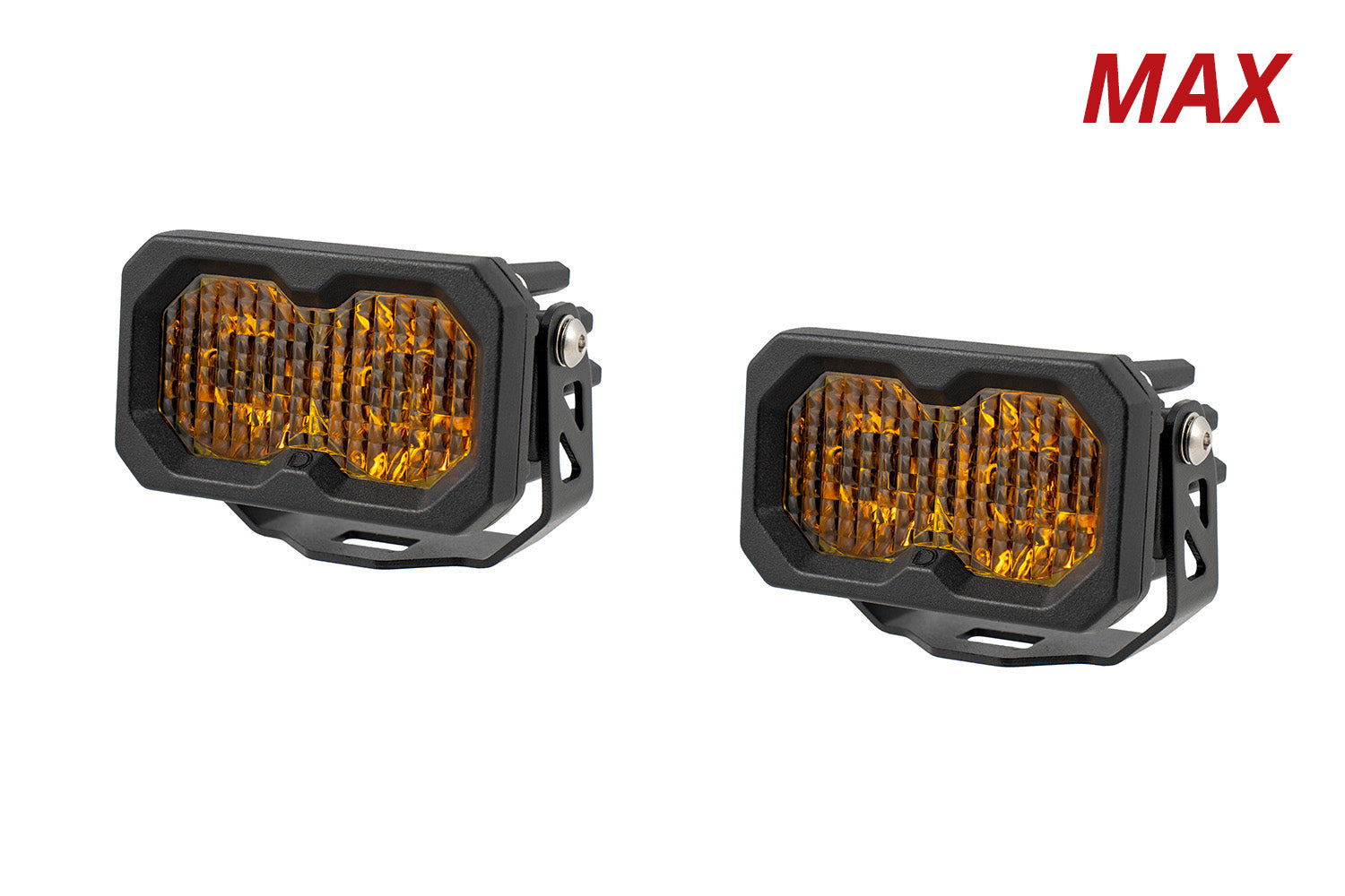 Diode Dynamics C2 2.0 Max Yellow Driving Standard ABL Pair LED Light Pods DD8243P