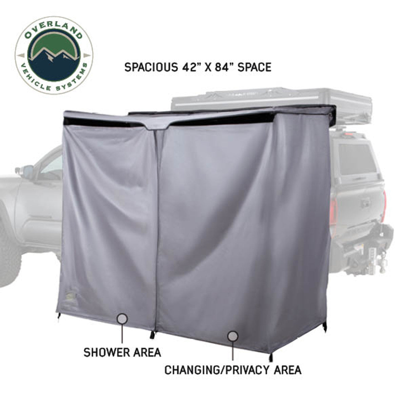 OVS HD Nomadic 2 Person Quick Deploying Car-Side Shower & Privacy Room Combo 18199910
