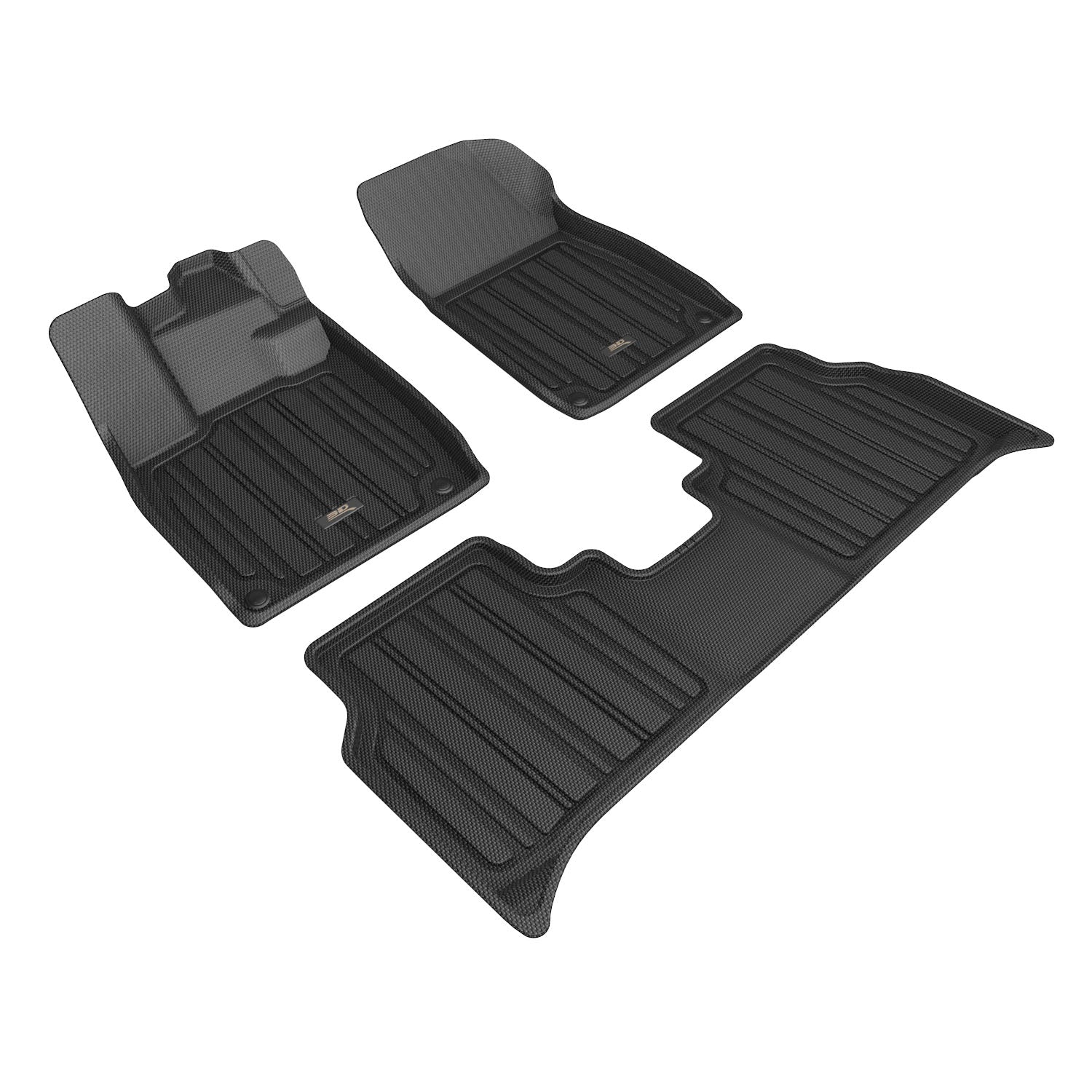 3D Maxpider 2022-2025 Audi Q4 E-Tron Q4 E-Tron Sportback Kagu Black 1st 2nd Row Floor Mat E1AD07901809