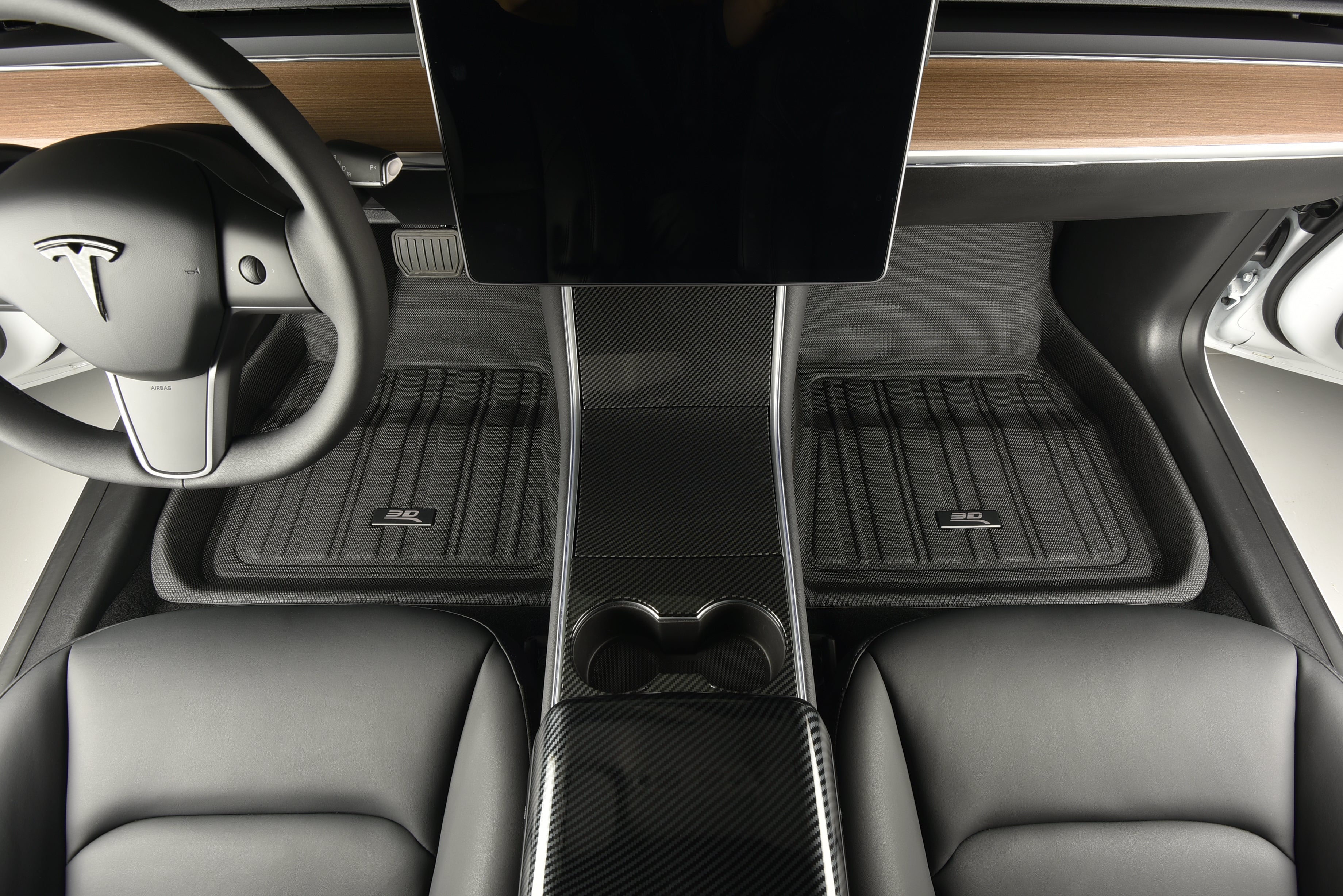 3D Maxpider 2022-2026 Volvo C40 Recharge 2025-2026 EC40 Elitect Black 1st 2nd Rows Floor Mat E1VV04501809