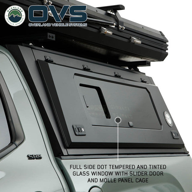 OVS 2024-2026 Toyota Tacoma 5' Bed Expedition Pro+ Truck Cap With Full Window Wing Doors and 3rd Brake Light 70200025