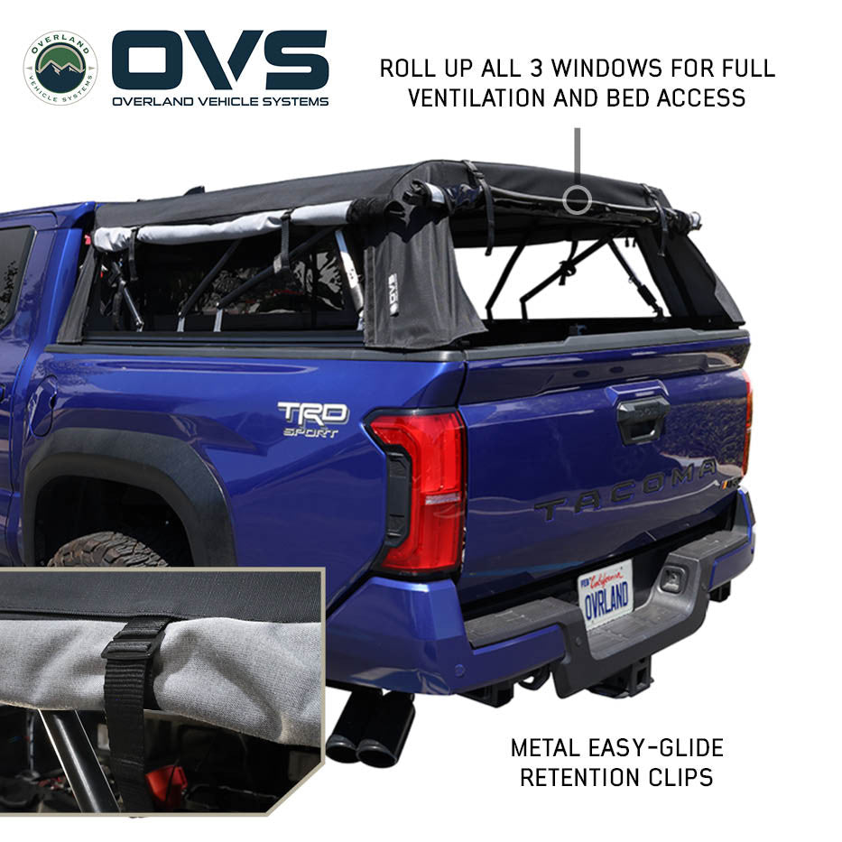 OVS 2015-2026 Ford F-150 5.5' Explorer Soft Shell Black Diamond Canvas and Aluminum Frame 70400004
