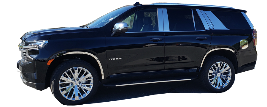 QAA 2021-2026 Cadillac Escalade Chevrolet Suburban Tahoe GMC Yukon Yukon XL Stainless Steel Pillar Trim 8Pc PP61192