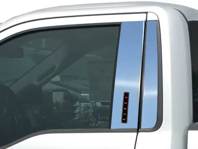QAA 2023-2024 Ford F-250 F-350 Super Duty 2 Door Regular Cab Pickup Truck 4PC Stainless Steel Pillar Trim PP63321
