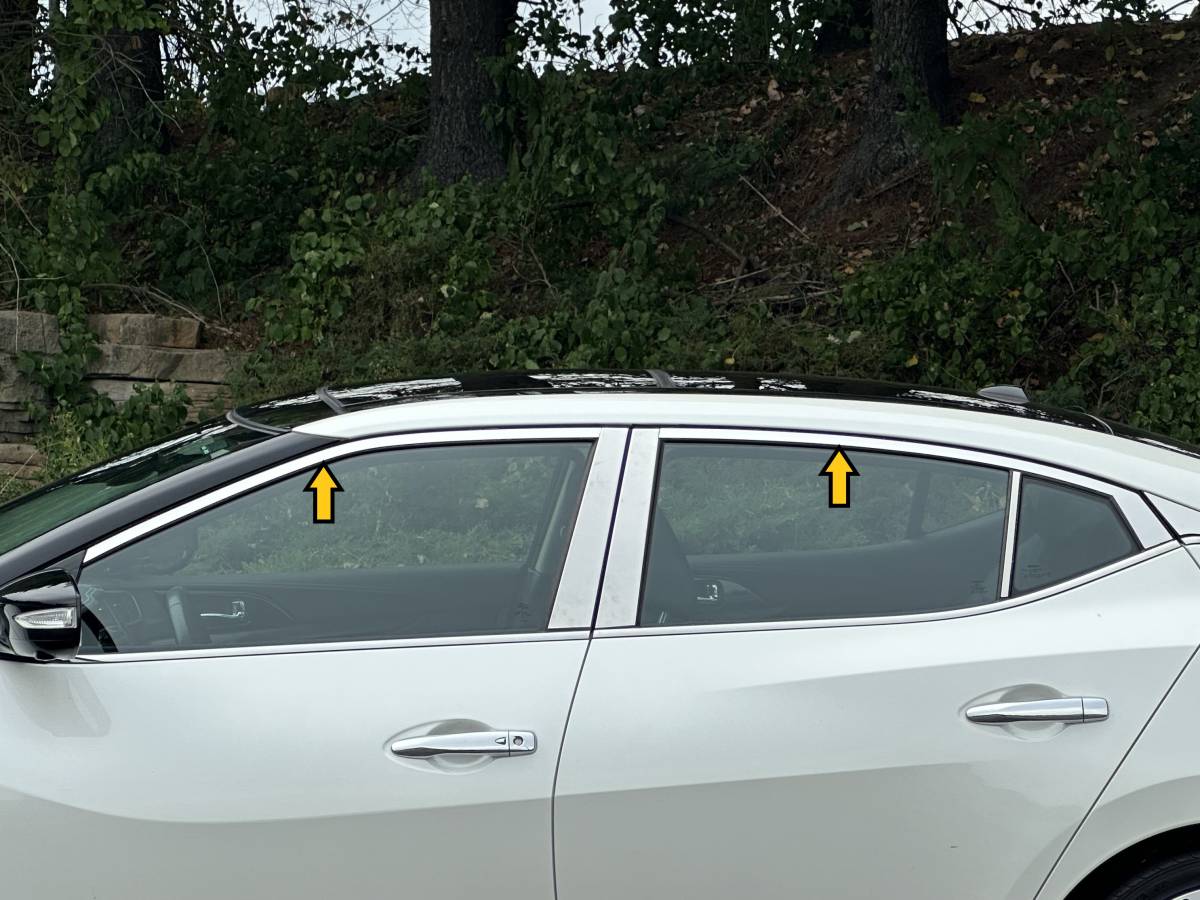 QAA 2016-2023 Nissan Maxima 4 Door Sedan Stainless Steel Window Trim 4Pc WP16541