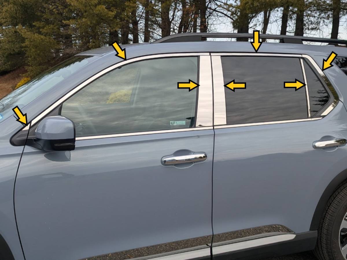QAA 2023-2026 Honda Pilot Stainless Steel 14Pc Window Accent Package WP73260