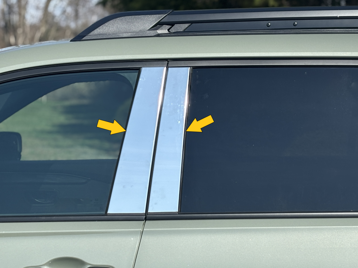 QAA 2026 Honda Passport 4Door SUV 4Pc Stainless Steel Pillar Trim PP76220