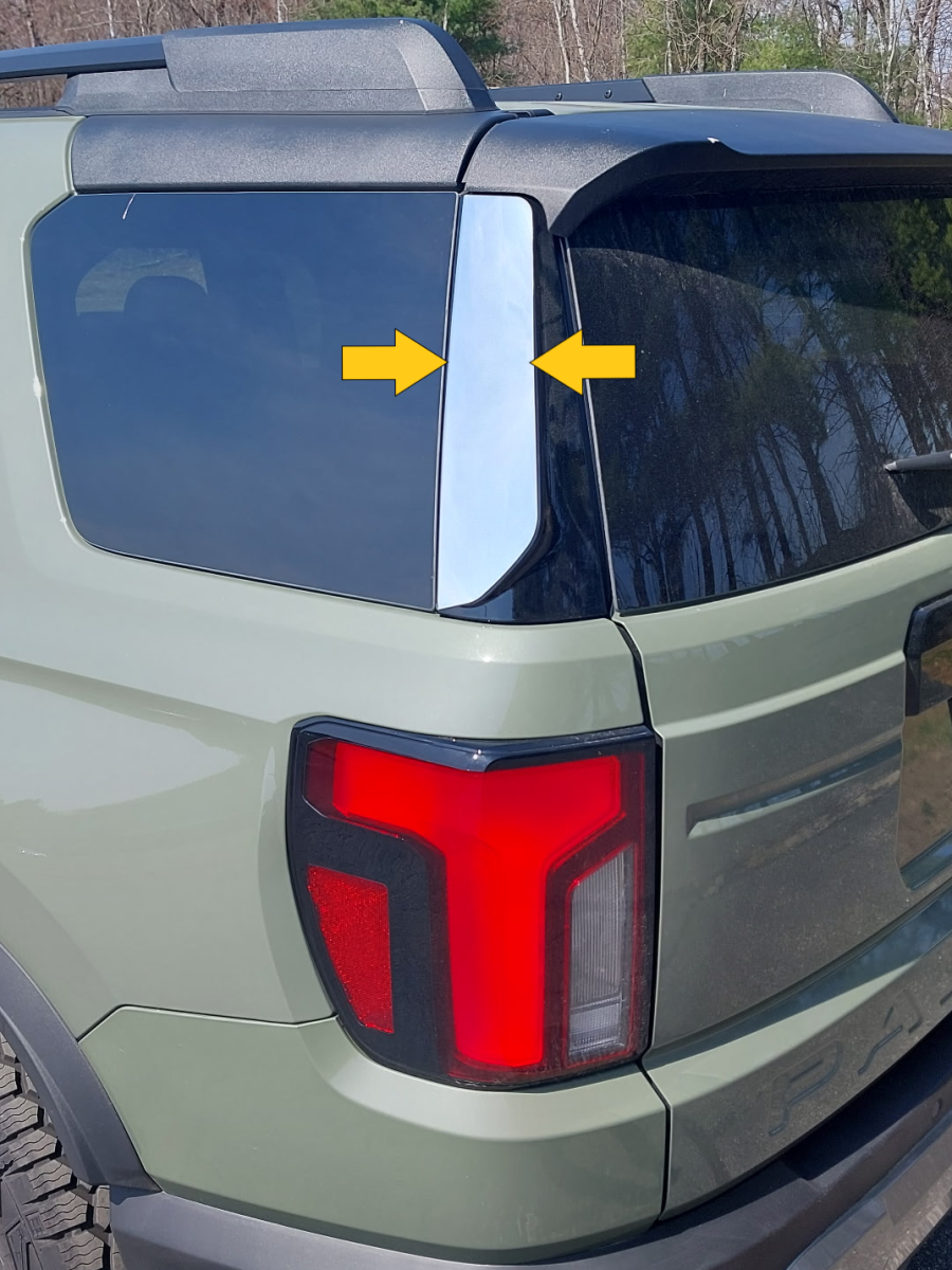 QAA 2026 Honda Passport 4Door SUV 2Pc Stainless Steel Rear Window Trim RW76220