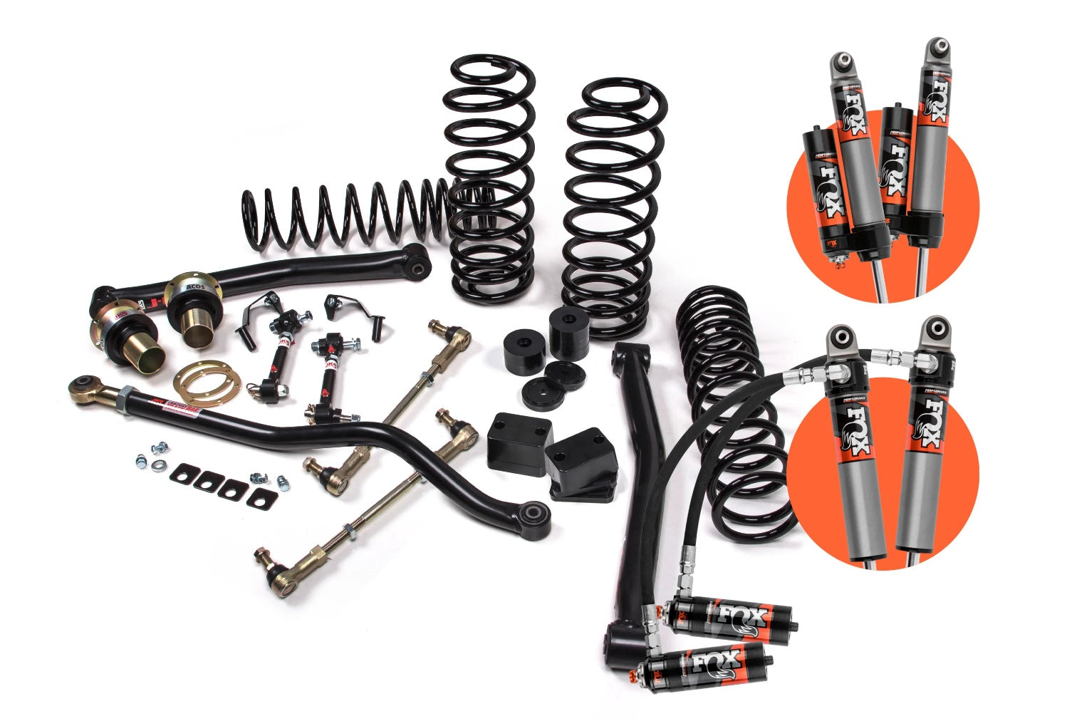 JKS 2018-2025 Jeep Wrangler JL 4dr J-Lander 3.5" Lift Kit With Fox 2.5 Elite Series Shocks JSPEC130PES