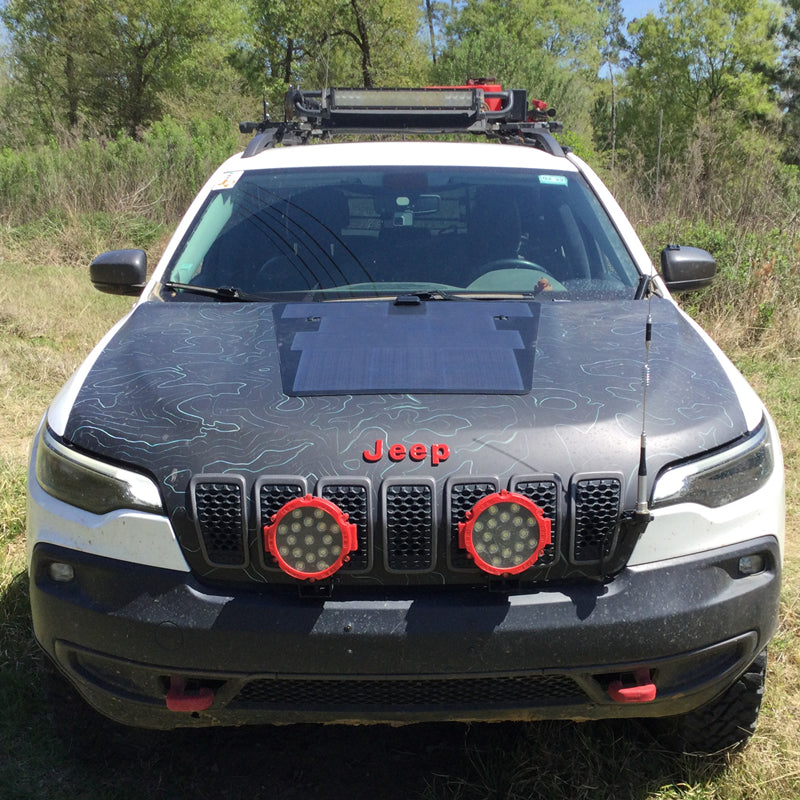 Lensun 2014-2022 Jeep Cherokee KL 75W Hood Flexible Solar Panel