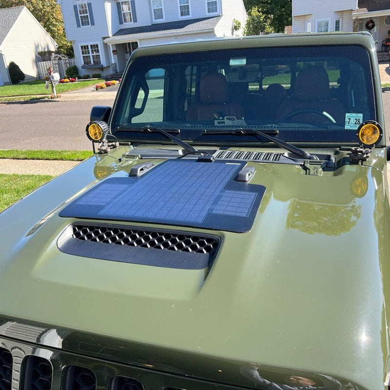 Lensun Jeep Gladiator JT Mojave Wrangler Rubicon 392 45W Hood Solar Panel