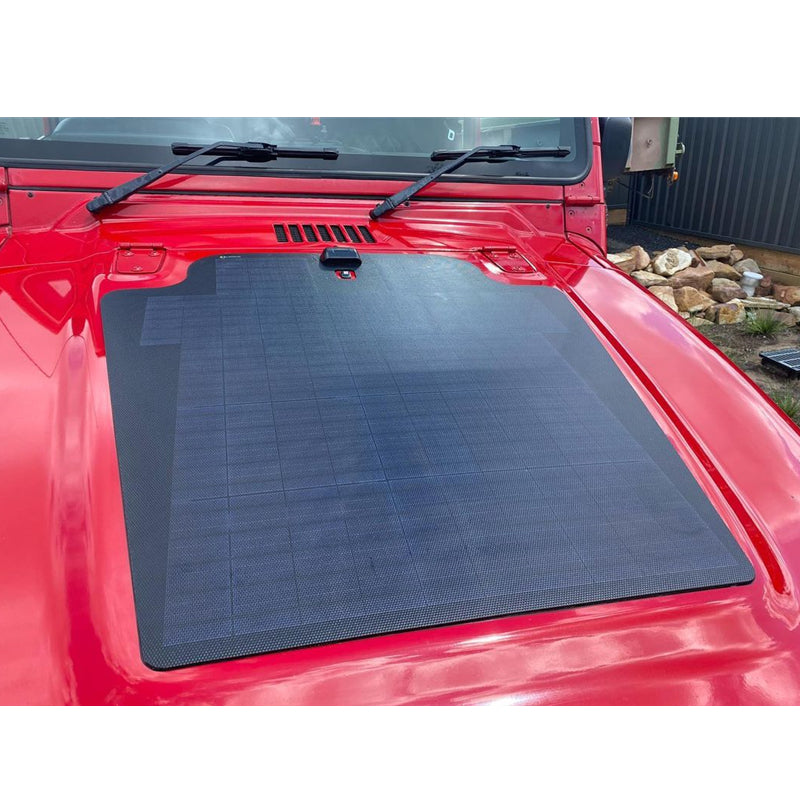 Jeep Wrangler TJ/LJ (2003-2006) Lensun 82W Hood Flexible Solar Panel