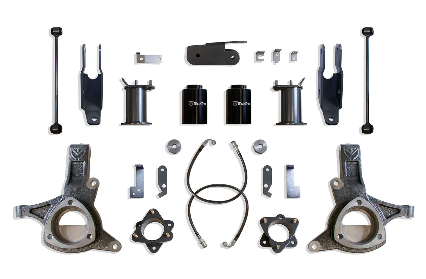 MaxTrac Suspension 2015-2020 Chevrolet Silverado GMC Sierra SUV 2WD 7" Lift Kit With Spindles Strut Spacers Magneride Models K881675MR