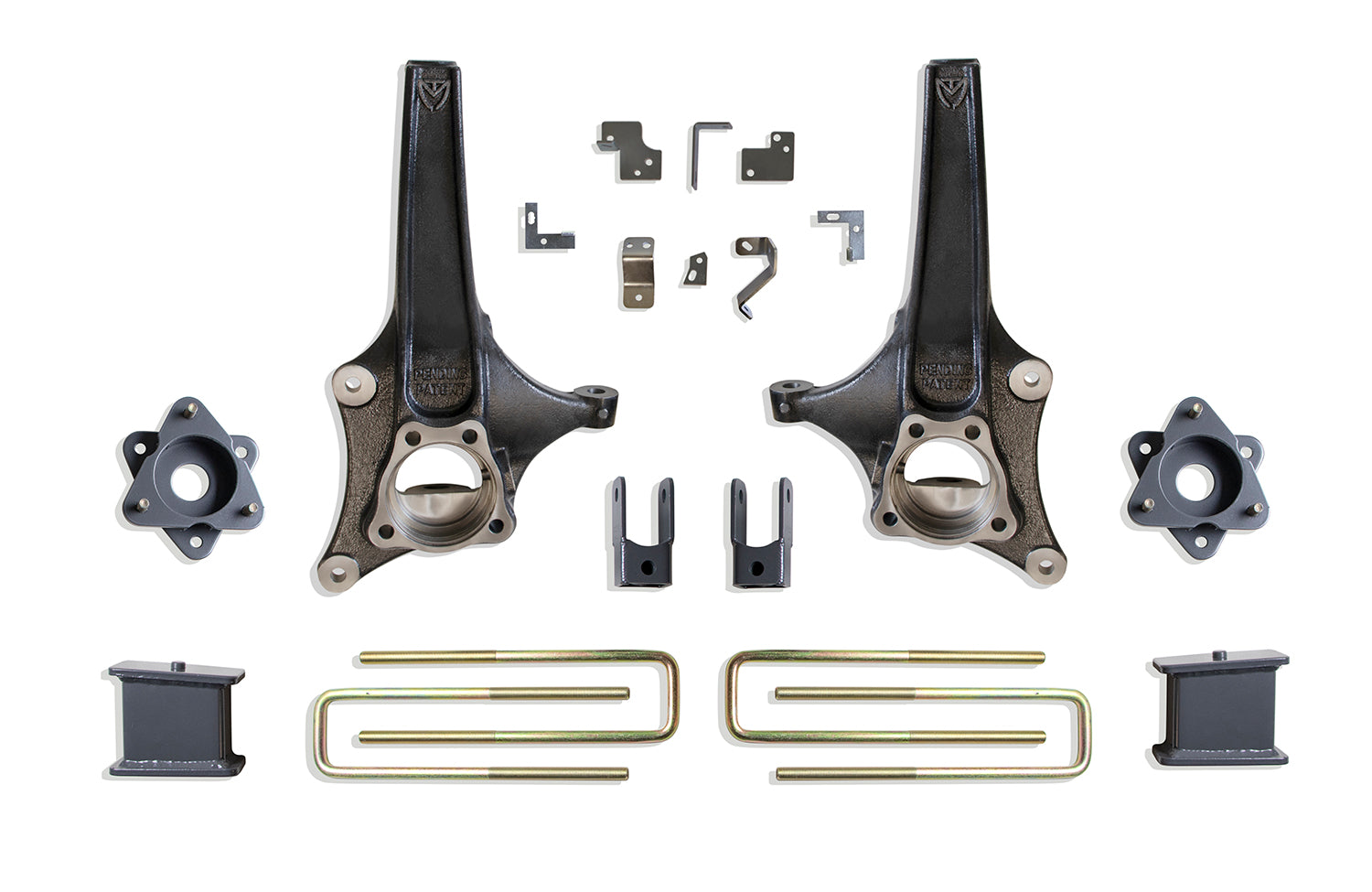 MaxTrac Suspension 2019-2024 Chevrolet Silverado 1500 GMC Sierra 1500 2WD 6.5" Lift Kit Shock Extenders K881964MR