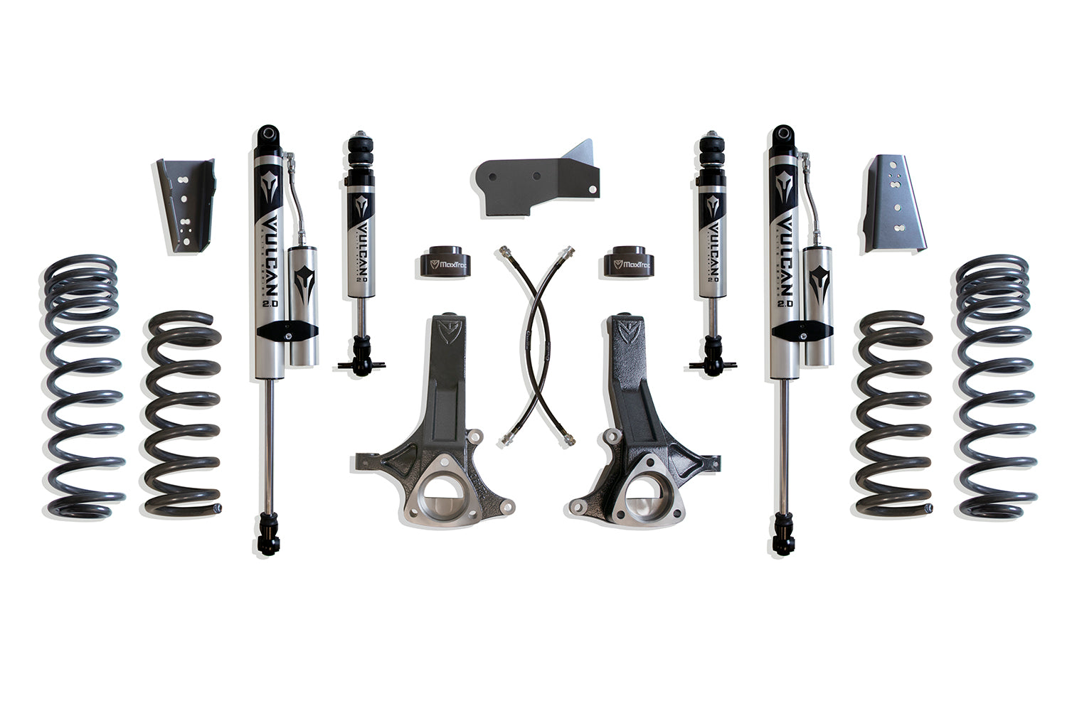 MaxTrac Suspension 2014-2024 Dodge Ram 1500 2019-2024 Ram 1500 Classic 2WD 6.5" Lift Kit Vulcan Series Shocks/Reservoir Shocks Rear Ecodiesel K882464VR