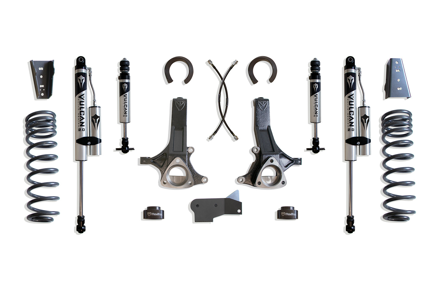 MaxTrac Suspension 2009-2024 Dodge Ram 1500 2019-2024 Ram 1500 Classic 2WD 6.5" Lift Kit Vulcan Series Shocks Front/Reservoir Shocks Rear V6 K882465VR
