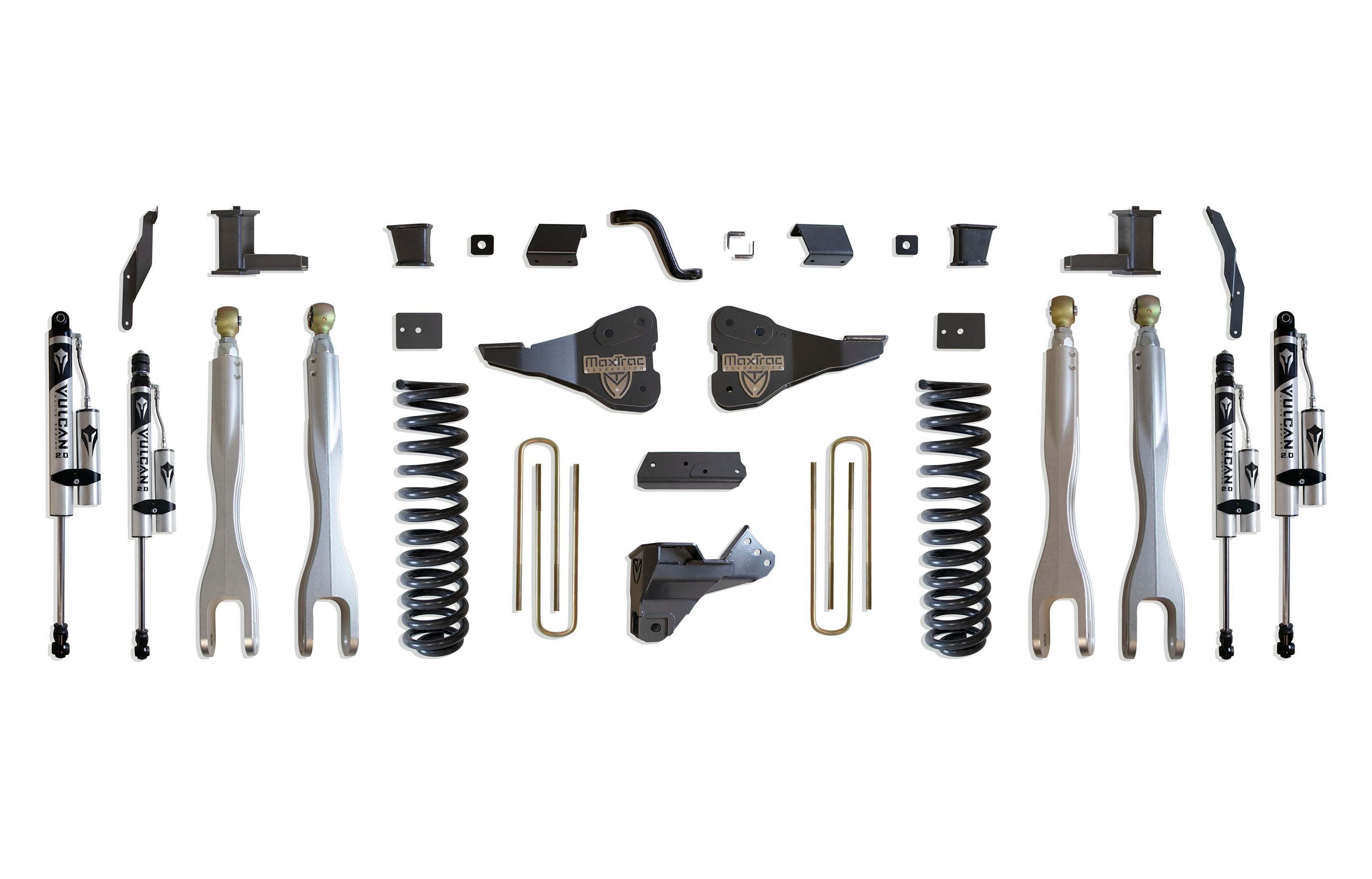 MaxTrac Suspension 2017-2022 Ford F-250 F-350 4WD 6" Lift Kit With 4-Links Vulcan Reservoir Shocks K943362VRL