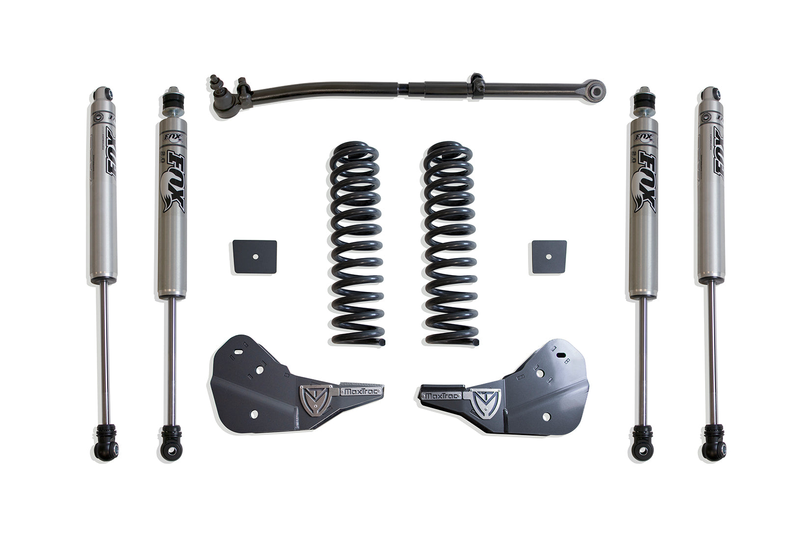 MaxTrac Suspension 2023-2025 Ford F-250 F-350 4WD Diesel 2.5" Coil Spring Leveling Kit With Fox Shocks K944325F