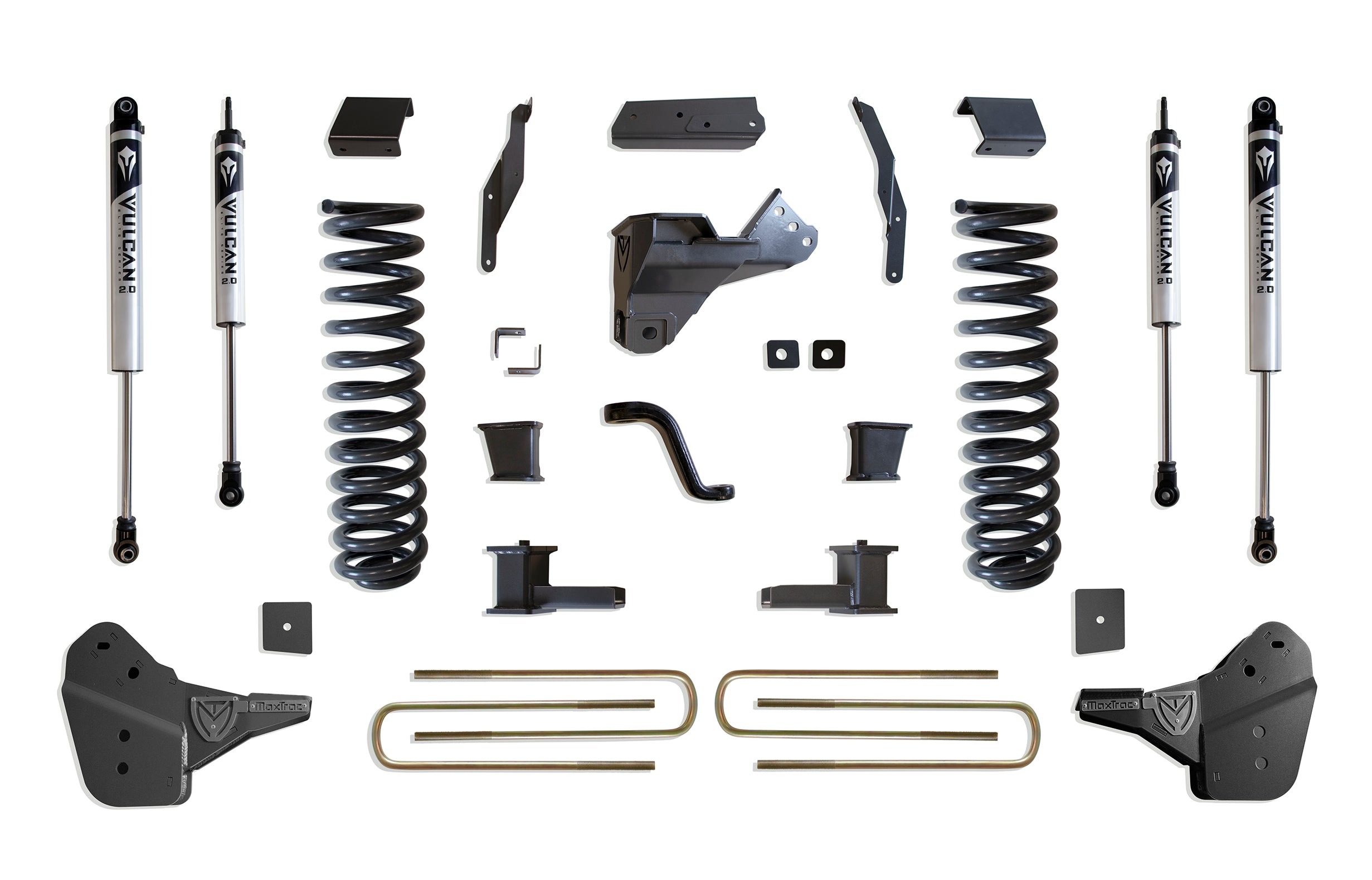 MaxTrac Suspension 2023-2025 Ford F-250 F-350 4WD 4" Lift Kit Vulcan Series Shocks K944341V