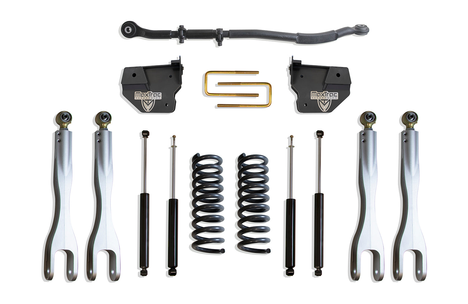 MaxTrac Suspension 2014-2026 Dodge Ram 2500 4WD 2.5" Lift Kit With 4-Links Max Trac Shocks K947225L