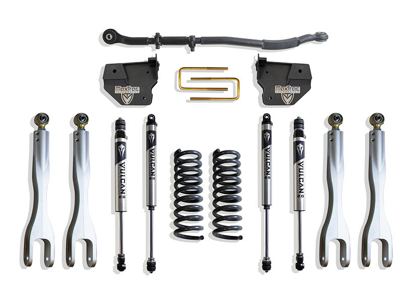 MaxTrac Suspension 2014-2024 Dodge Ram 2500 4WD Diesel 2.5" Lift Kit With 4-Links Vulcan Shocks K947225VL