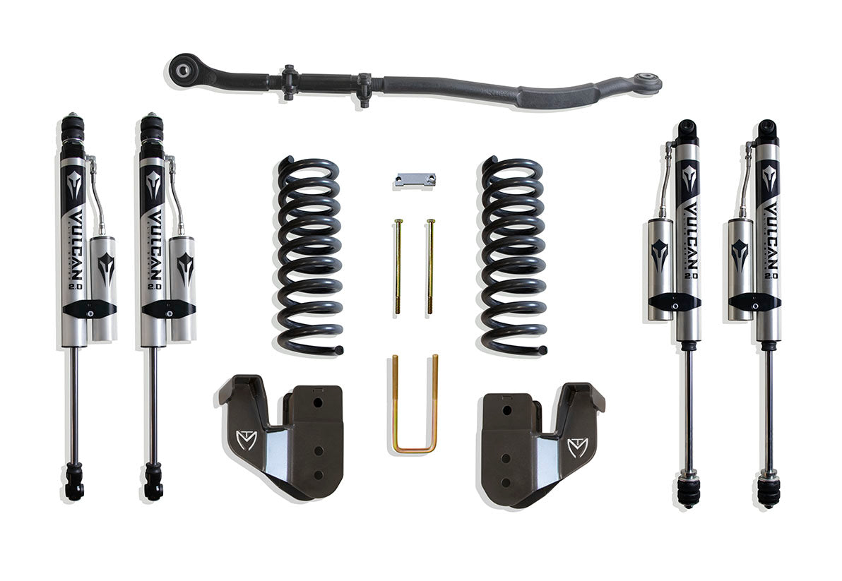 MaxTrac Suspension 2014-2024 Dodge Ram 2500 4WD Diesel 2.5" Lift Kit Vulcan Reservoir Shocks K947225VR