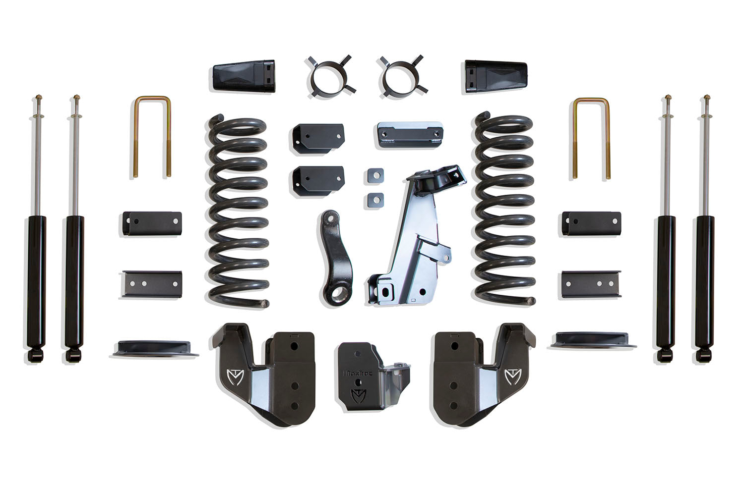MaxTrac Suspension 2014-2018 Dodge Ram 2500 4WD Diesel 4" Lift Kit Max Trac Shocks Factory Rear Air Ride K947241A