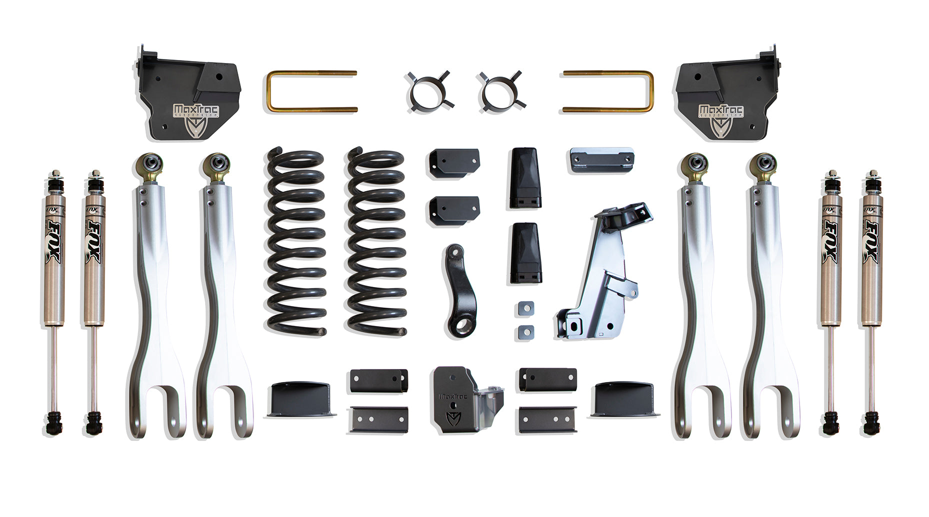 MaxTrac Suspension 2014-2018 Dodge Ram 2500 4WD Diesel 6" Lift Kit With 4-Links Fox Shocks Factory Rear Air Ride K947263FLA
