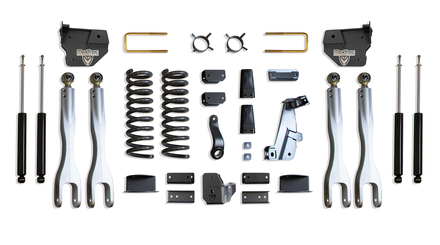 MaxTrac Suspension 2014-2018 Dodge Ram 2500 4WD Diesel 6" Lift Kit With 4-Links Max Trac Shocks Factory Rear Air Ride K947263LA