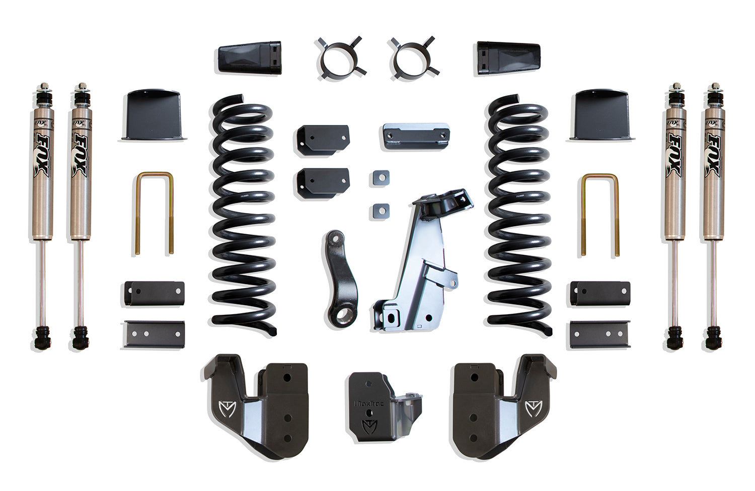 MaxTrac Suspension 2014-2018 Dodge Ram 2500 4WD Diesel 8" Lift Kit Fox Shocks Factory Rear Air Ride K947285FA