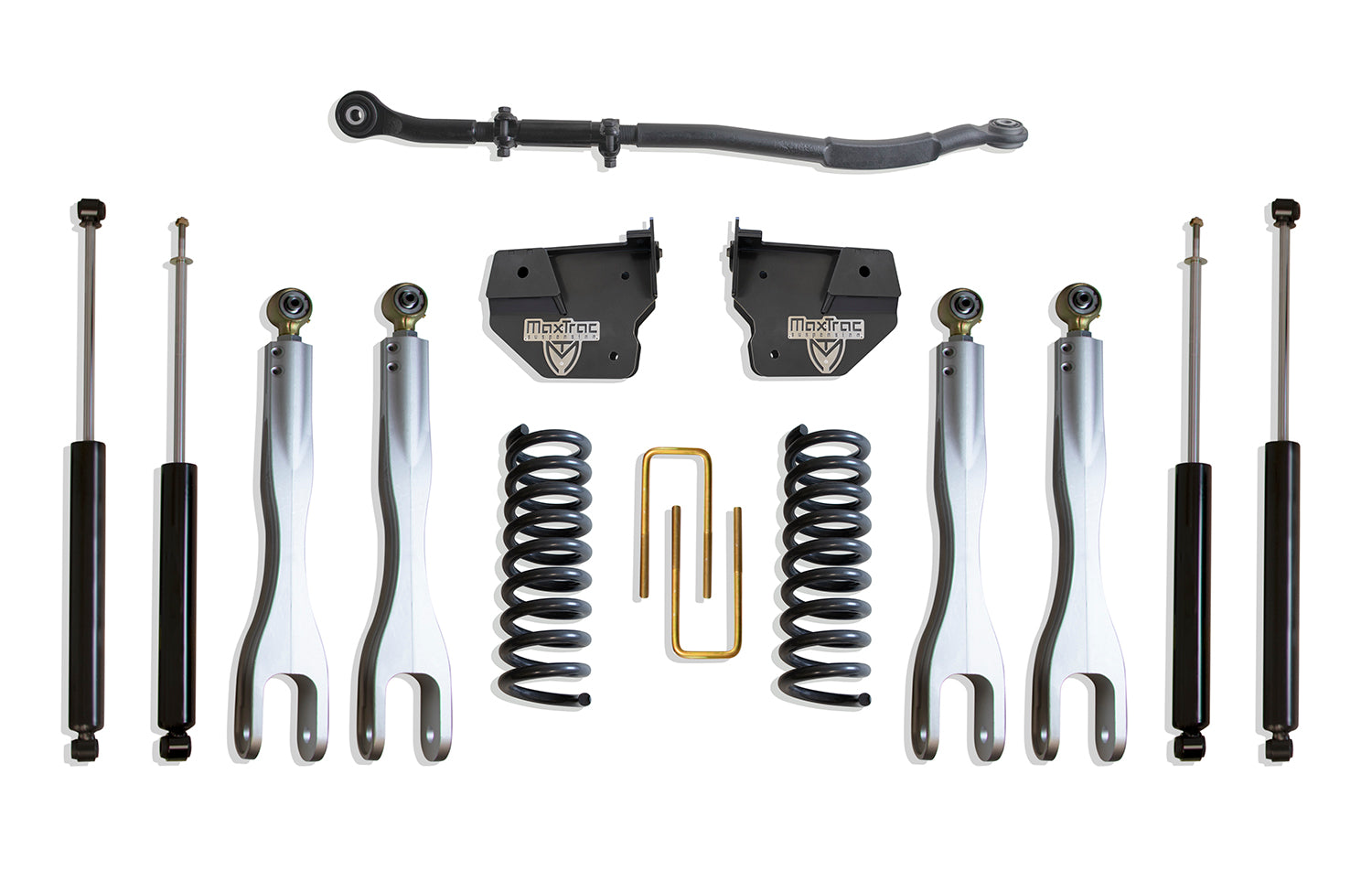 MaxTrac Suspension 2013-2024 Dodge Ram 3500 4WD 2.5" Lift Kit With 4-Links Max Trac Shocks K947325L