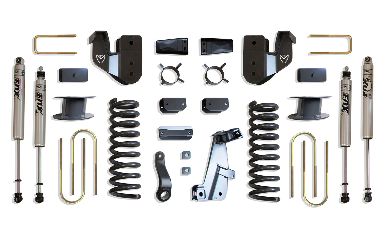 MaxTrac Suspension 2013-2018 Dodge Ram 3500 4WD Diesel 6" Lift Kit Fox Shocks Factory Rear Air Ride K947363FA