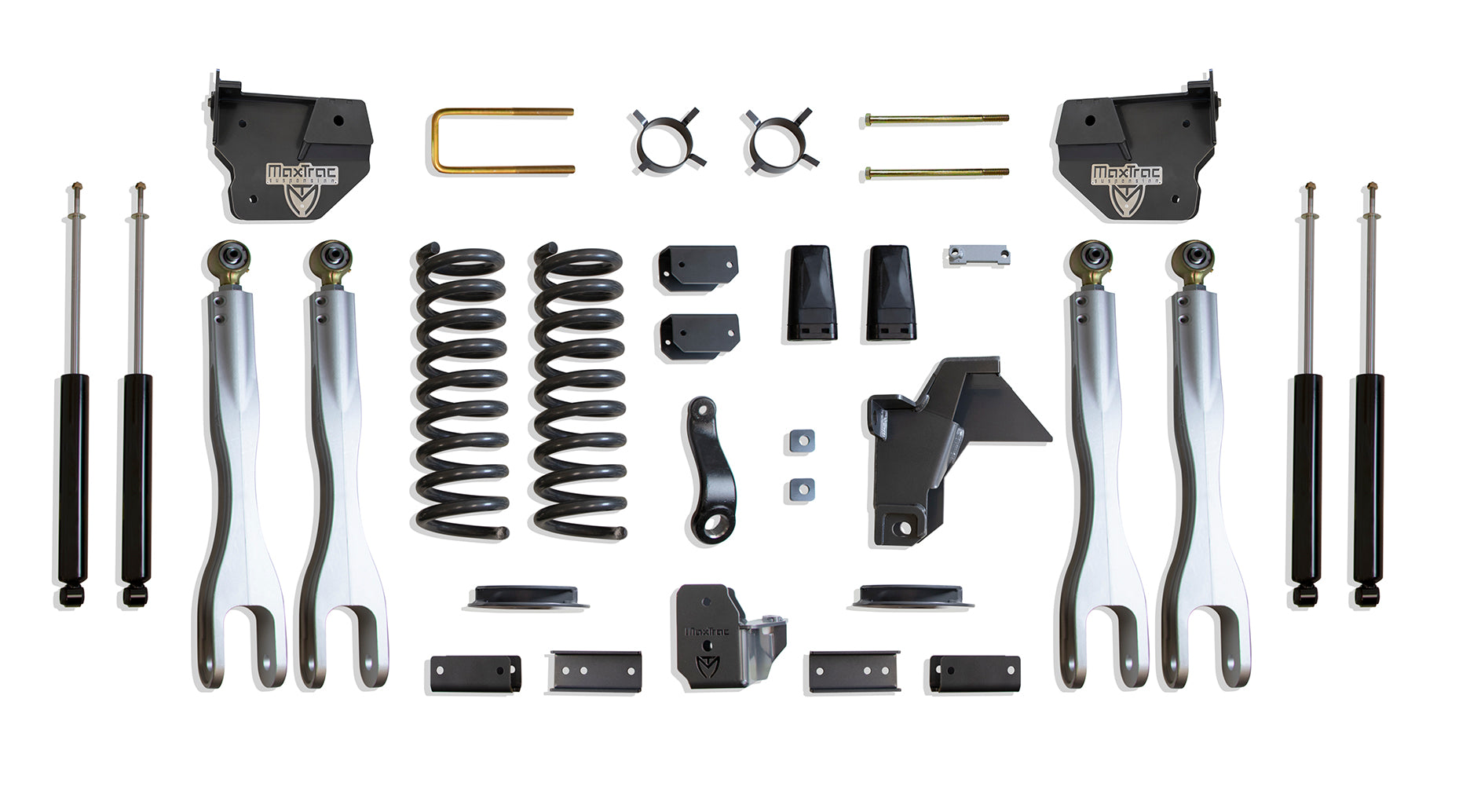 MaxTrac Suspension 2019-2024 Dodge Ram 2500 4WD Diesel 4" Lift Kit With 4-Links Max Trac Shocks Factory Rear Air Ride K947441LA