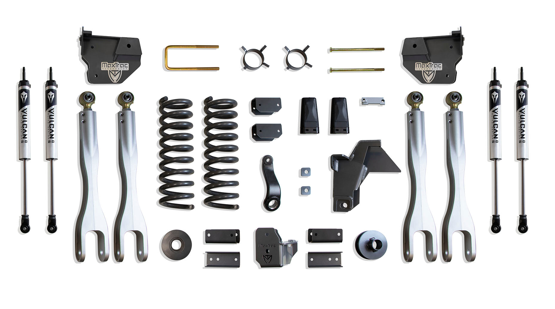 MaxTrac Suspension 2019-2024 Dodge Ram 2500 4WD 4" Lift Kit With 4-Links Vulcan Shocks K947441VL