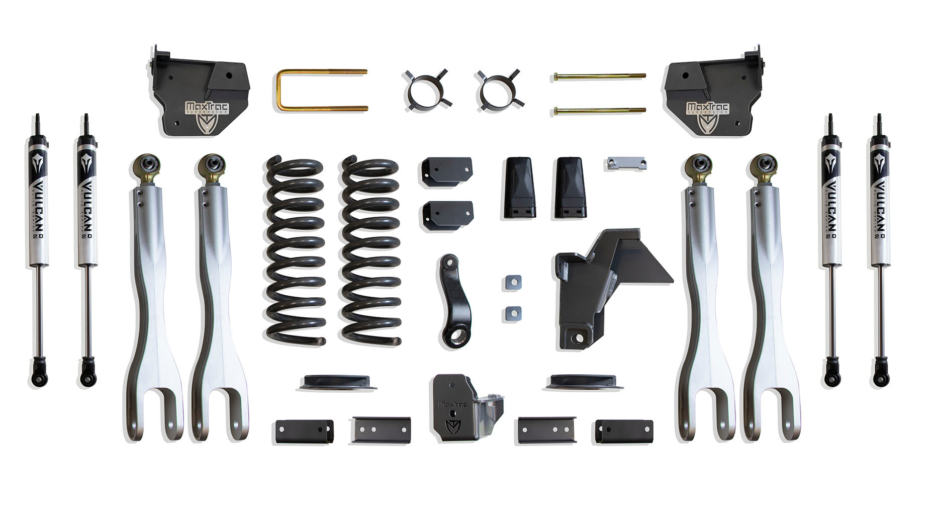 MaxTrac Suspension 2019-2024 Dodge Ram 2500 4WD 4" Lift Kit With 4-Links Vulcan Shocks K947441VLA