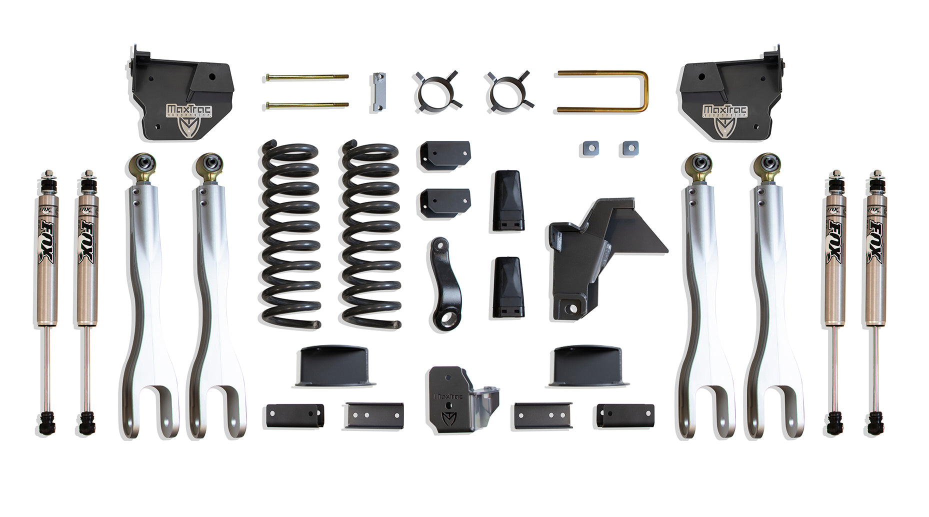 MaxTrac Suspension 2019-2024 Dodge Ram 2500 4WD Diesel 6" Lift Kit With 4-Links Fox Shocks Factory Rear Air Ride K947463FLA