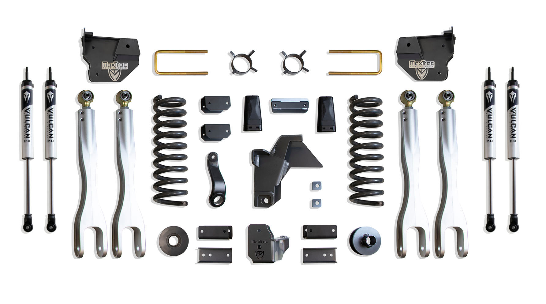 MaxTrac Suspension 2019-2024 Dodge Ram 2500 4WD 6" Lift Kit With 4-Links Vulcan Shocks K947463VL