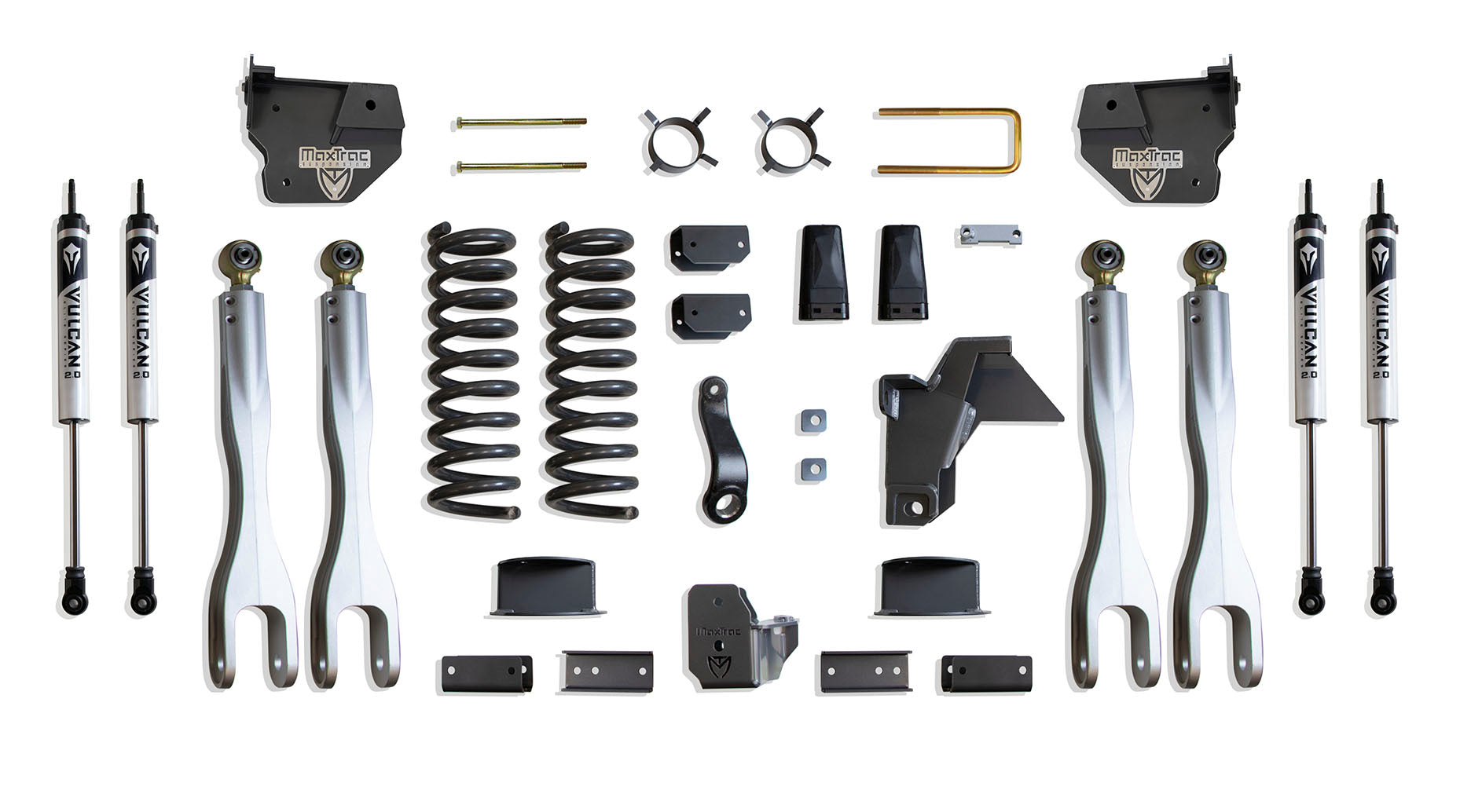 MaxTrac Suspension 2019-2024 Dodge Ram 2500 4WD 6" Lift Kit With 4-Links Vulcan Shocks K947463VLA